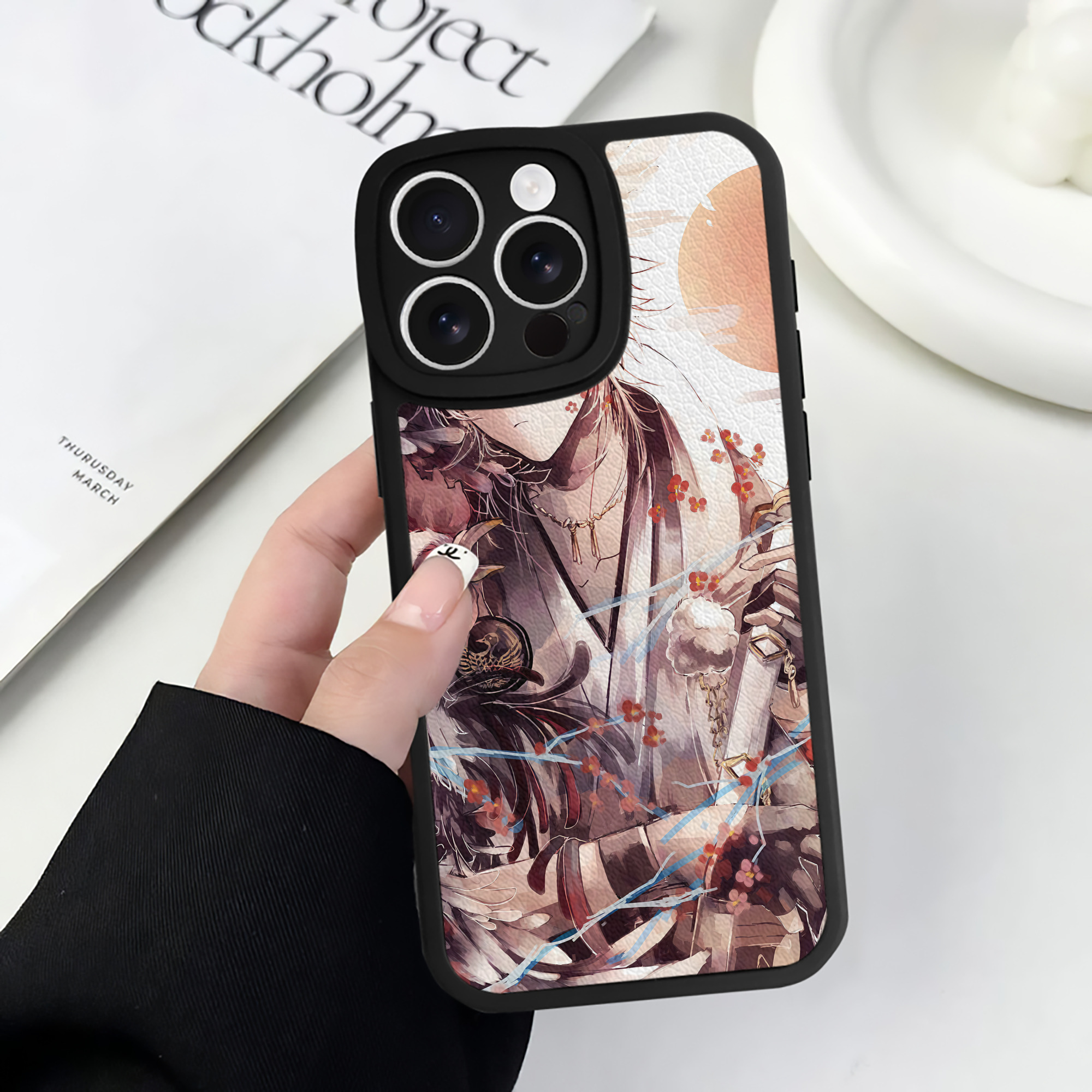 （画像用） 刀剣乱舞 Touken Ranbu 【iPhone 16シリーズ対応】シリコンスマホケース（レザー調） 材質：シリコン